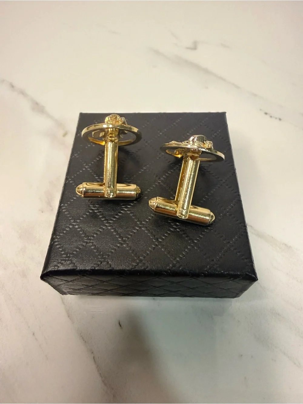Gold Tone Figure Cufflinks